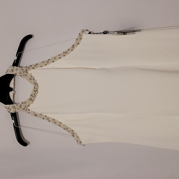 Adrianna Pappell Pearl Crepe Halter Gown - Picture 9 of 16